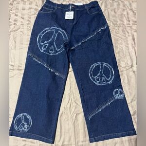 DAVI & DANI High Rise Jeans in Dark Blue